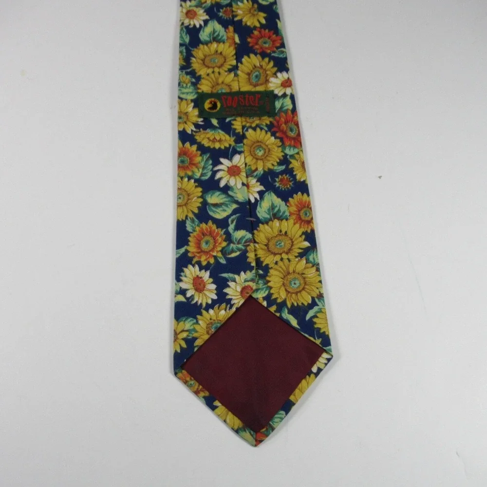 Sunflower Fall Design‎ Tie By Rooster 100% Cotton Made In USA
